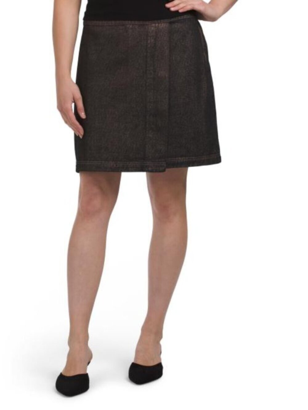LILLA P Metallic Mini Skirt